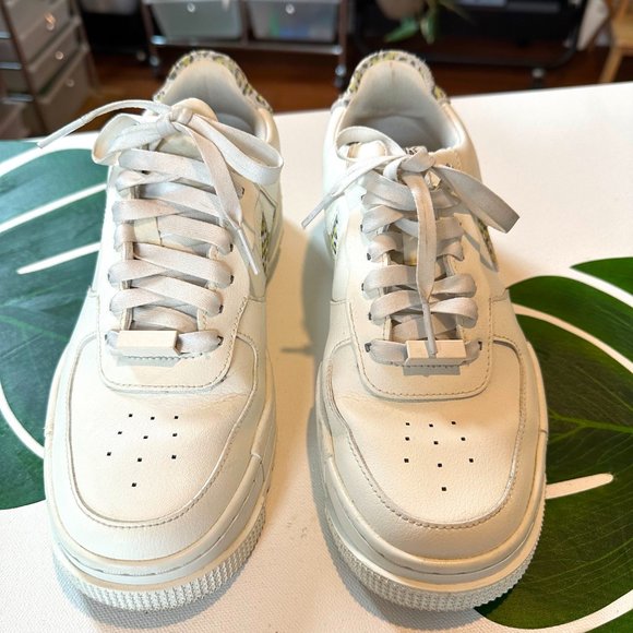 Nike White and Leopard Print Athletic Shoes - Picture 2 of 6